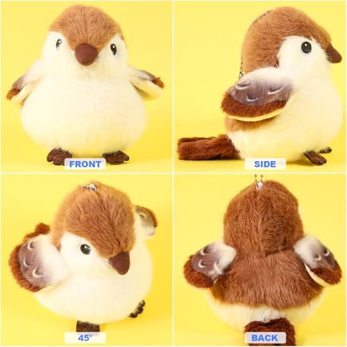Niceup 45in Bird Small Stuffed Plush Animals Mallard Duck Cockatiel Kiwi Kingfisher Pheasant Sparrow Stuffies Cuddly Bead Bag Sensory Toy for Easter Basket Stuffer - Image 5