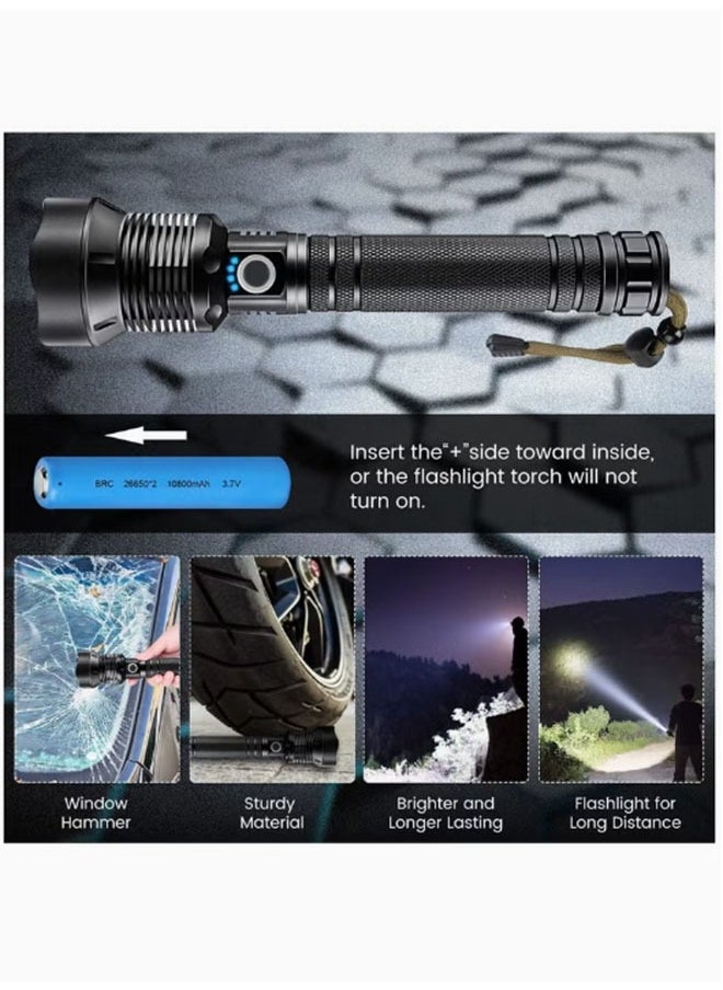 Generic Rechargeable Flashlights High Lumens,Super Bright Led Tactical Flashlights,High Powered Flashlight for Emergencies Camping Hiking  - Image 3