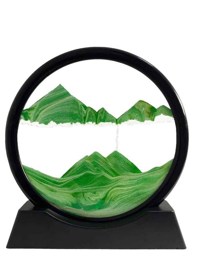 ساعة رملية - ساعة رملية زجاجية ديكور للمنزل أو المكتب - إطار رملي متدفق بإطار فاخر - Image 2