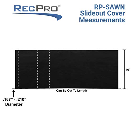RecPro RV Slide Out Awning | RV Slide Topper | Slideout Awning | Fabric Only | Size Options Available | Black or White Version (46" x 200", White) - Image 3