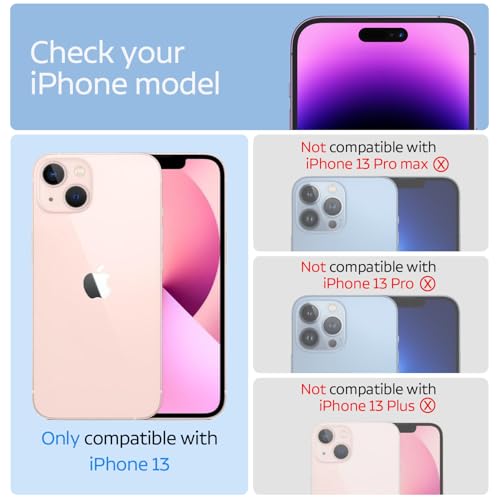 Cutebe 3 Pack Privacy Screen Protector for iPhone 13 +3 Pack Camera Lens Protector with Tempered Glass,Touch Sensitive and Case Friendly(iP-13 - Image 2