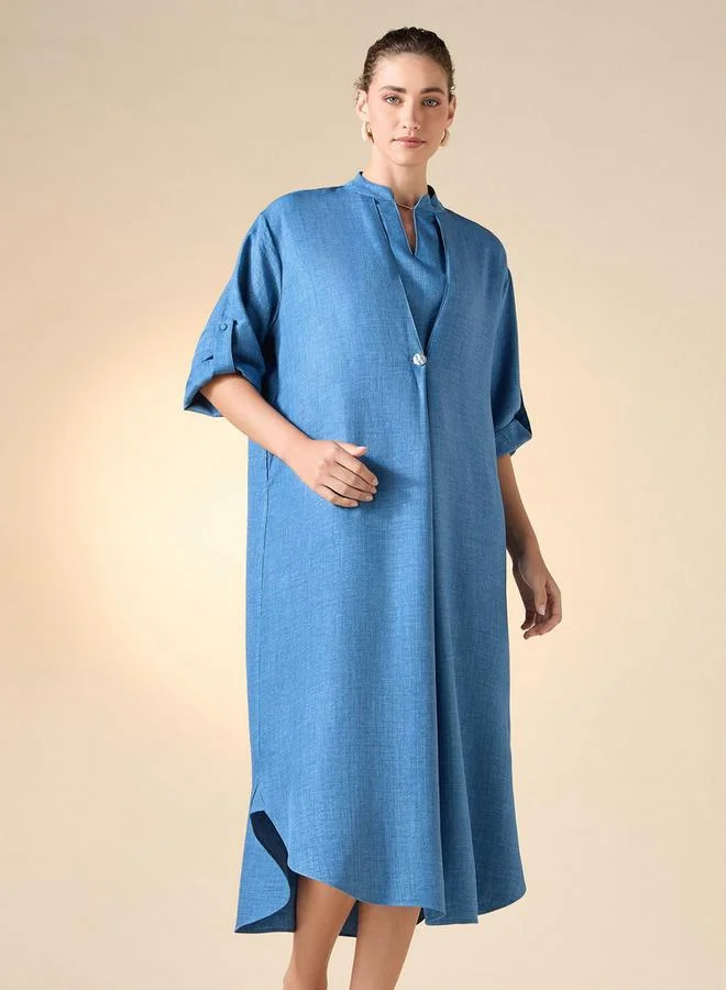 Iconic Iconic V-neck Midi Kaftan Dress