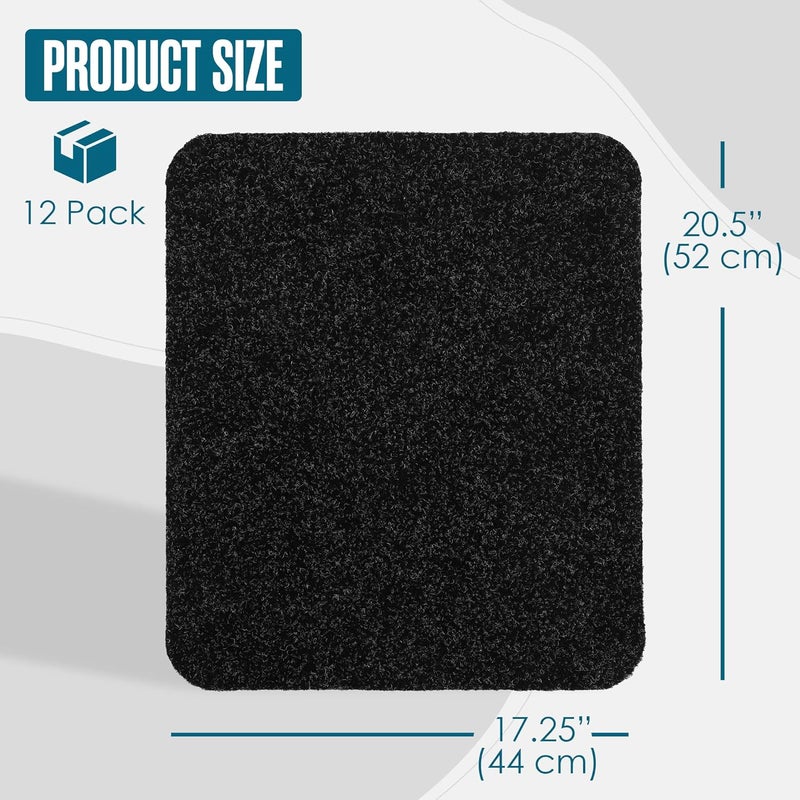 Houseables Urinal Mats, Urinal Mats for Men Bathroom, Floor Pads, Disposable Toilet Matt, for Pee, Commercial, Reusable, Urine, Splash Guard, Drip, Restroom, Mens Room, Large, Black, 17.25x20.5”, 12PK - Image 2