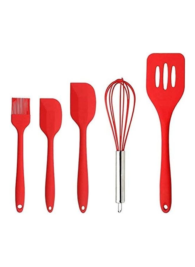 نيبمينينت 5-Piece Silicone Cooking Utensil Set Multicolour One Size - Image 1