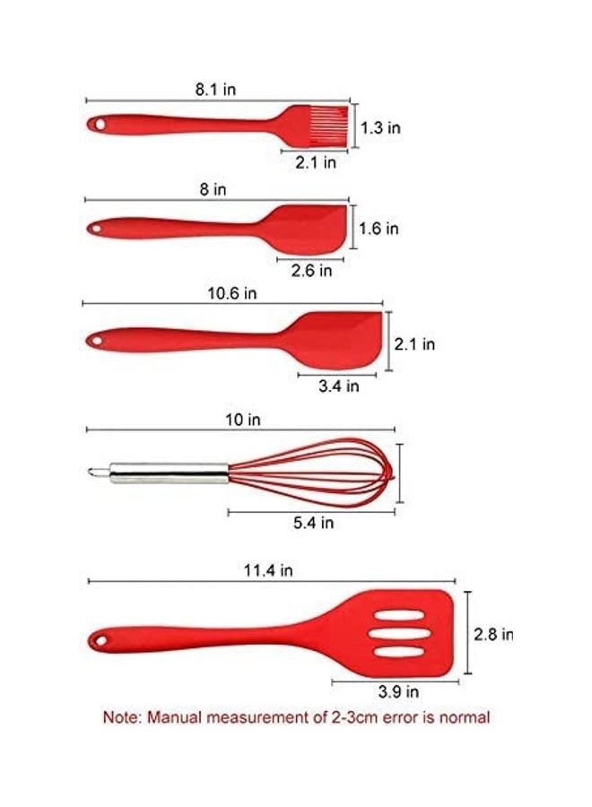 نيبمينينت 5-Piece Silicone Cooking Utensil Set Multicolour One Size - Image 2