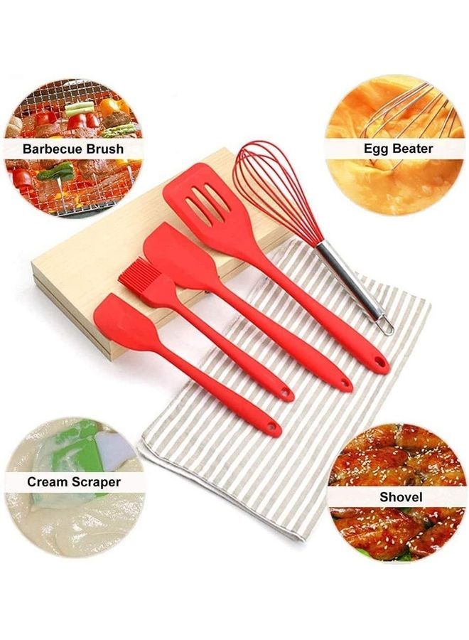 نيبمينينت 5-Piece Silicone Cooking Utensil Set Multicolour One Size - Image 3
