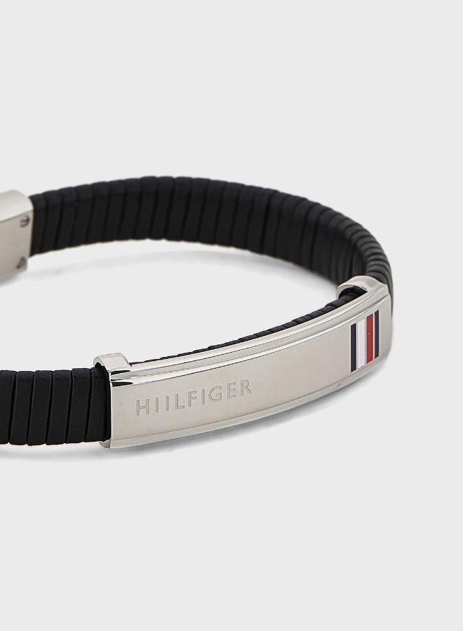 TOMMY HILFIGER Mens Leather Bracelet Black - 2790349 - Image 3