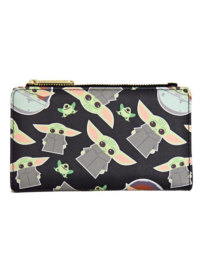 Loungefly Star Wars The Mandalorian Baby Yoda All Over Print Faux Leather Wallet  - Image 2