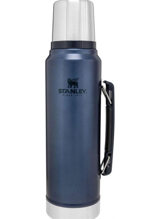 Stanley Classic Vacuumed Steel Thermos 1 Lt - Navy Blue 