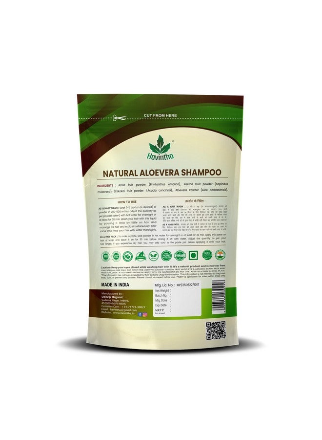 Havintha Natural Hair Shampoo With Herbal Amla Reetha Shikakai And Aloe Vera Powder For Men & Women | For Oily Hair | Paraben And Sulphate Free Shampoo - 227Gm - Image 3