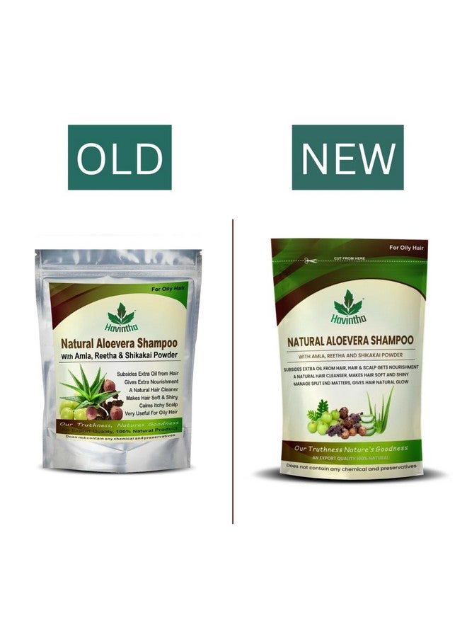 Havintha Natural Hair Shampoo With Herbal Amla Reetha Shikakai And Aloe Vera Powder For Men & Women | For Oily Hair | Paraben And Sulphate Free Shampoo - 227Gm - Image 2