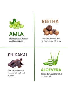Havintha Natural Hair Shampoo With Herbal Amla Reetha Shikakai And Aloe Vera Powder For Men & Women | For Oily Hair | Paraben And Sulphate Free Shampoo - 227Gm  - Image 4