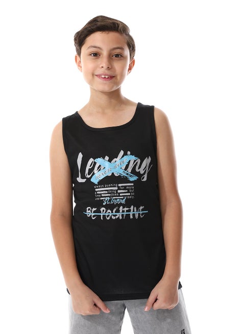 تيشرت كات أولادي مزود بطباعات