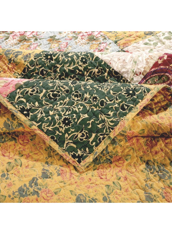 Greenland Home Antique Chic Quilted Patchwork Throw, 50" x 60" , Multicolor - Image 5