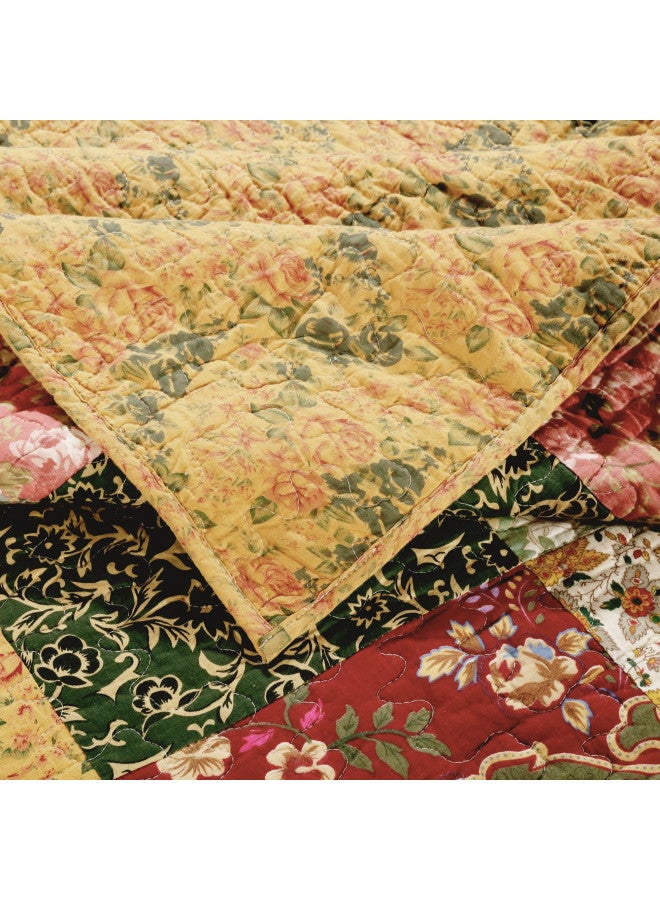 Greenland Home Antique Chic Quilted Patchwork Throw, 50" x 60" , Multicolor - Image 4