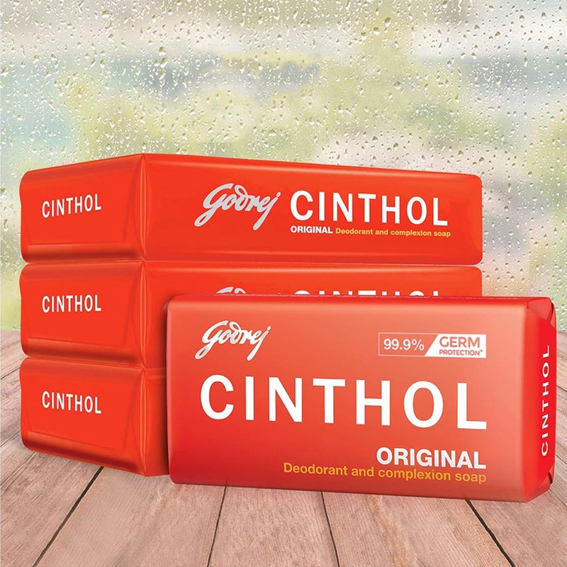 Cinthol Original Soap 150g Pack of 4 Germ Protection Soaps For Bath Grade 1 Soap For All Skin Types - Image 2