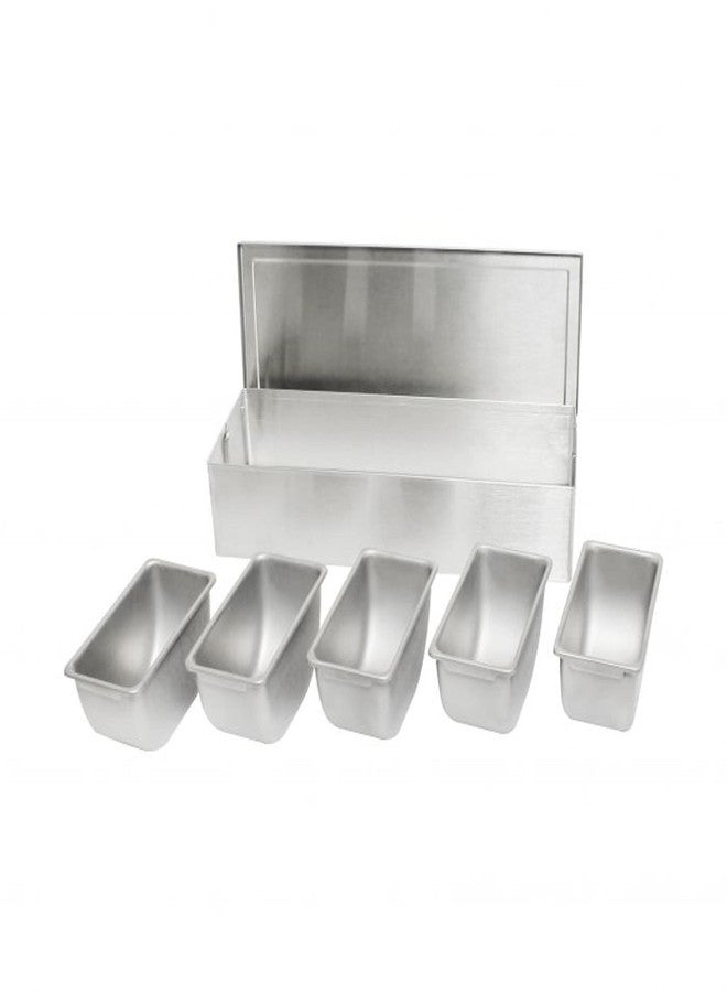 TrueCraftware 5 Compartment Stainless Steel Condiment Bar (Open Bottom)- Condiment Dispenser Serving Container Garnish Tray Bar Caddy Condiment Server Caddy Garnish Holder for Home Work Restaurant - Image 4