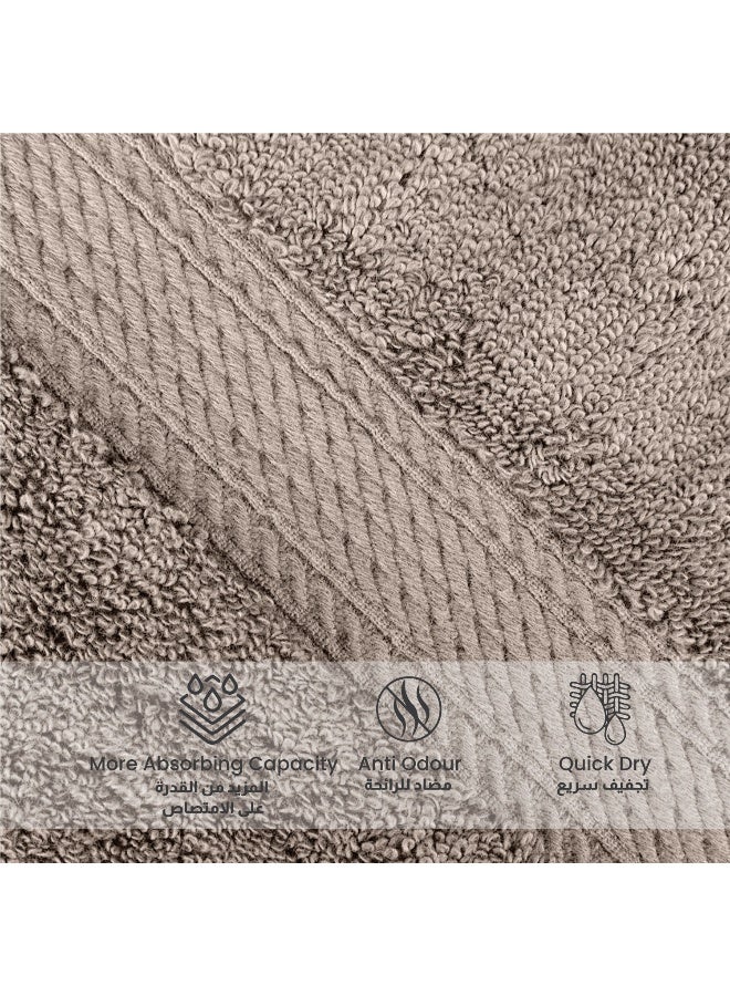 Rest Face Towel Set Of 4 Taupe Cotton Face Towel 30X30Cm , 12X12 Inch Luxury Face Cleansing Towel Soft Absorbent Lightweight Washable Quick Dry Spa Quality Beach Face Towel - Image 3