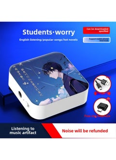 Generic Mp3 Walkman Mini Music Player Girls Listening To Songs Junior Senior High School English Listening Sports Small Mp4 Strawberry-Body Color:Boy's Monologue-Memory Capacity:MP3 Headphone Memory Card With 1000 Songs]  - Image 1