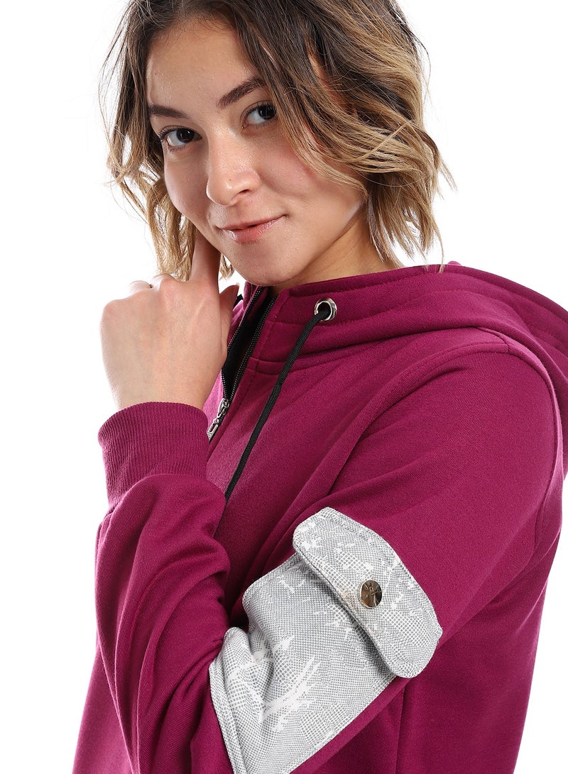 Caesar Women Closed Hoodie With Front Pocket  - Image 3