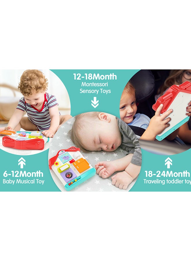 HOLA Montessori Activity Toy House for Babies 10M+ | Sensory Learning Busy House with Lights, Music, Pretend Play, Fine Motor Skills & Home Appliance Simulation | Educational Toddler Toy - Image 2