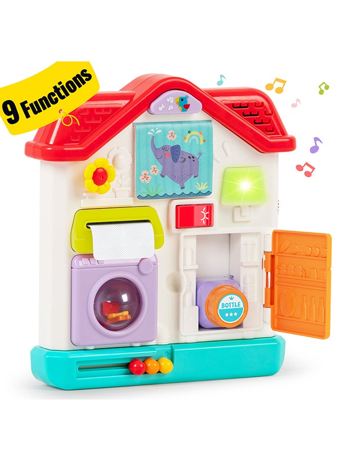 HOLA Montessori Activity Toy House for Babies 10M+ | Sensory Learning Busy House with Lights, Music, Pretend Play, Fine Motor Skills & Home Appliance Simulation | Educational Toddler Toy - Image 1