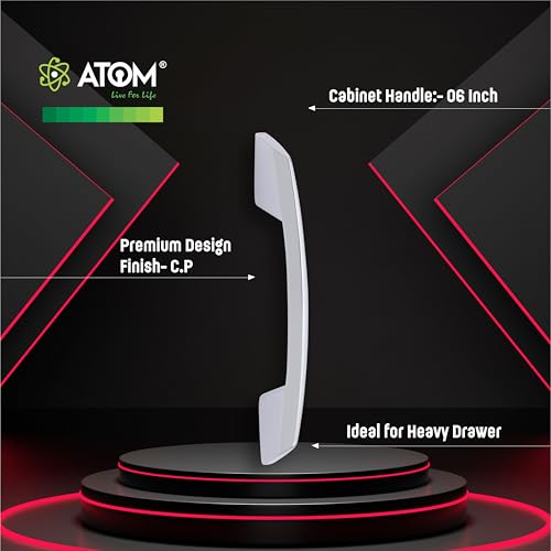 Atom 7 inch Zinc Cabinet Pull Handle | Cppt Finish | Other Brand Style Door Handle Look | Cabinet Bar 545 | Pack of 2 - Image 2
