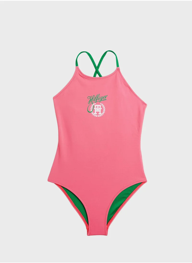 TOMMY HILFIGER Youth Logo Swimsuit