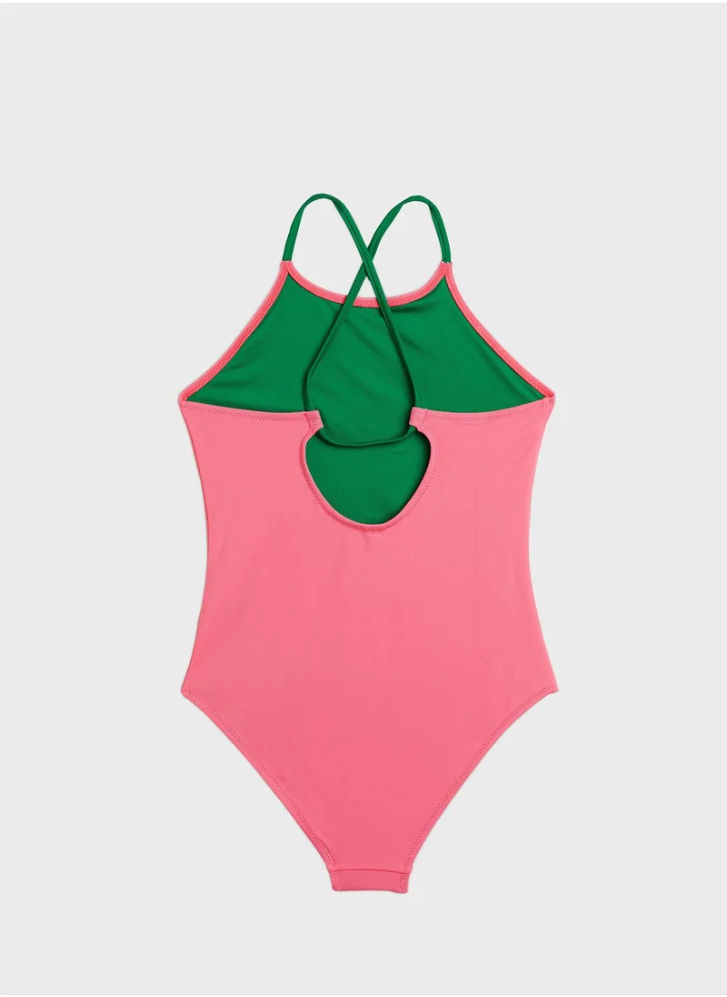 TOMMY HILFIGER Youth Logo Swimsuit