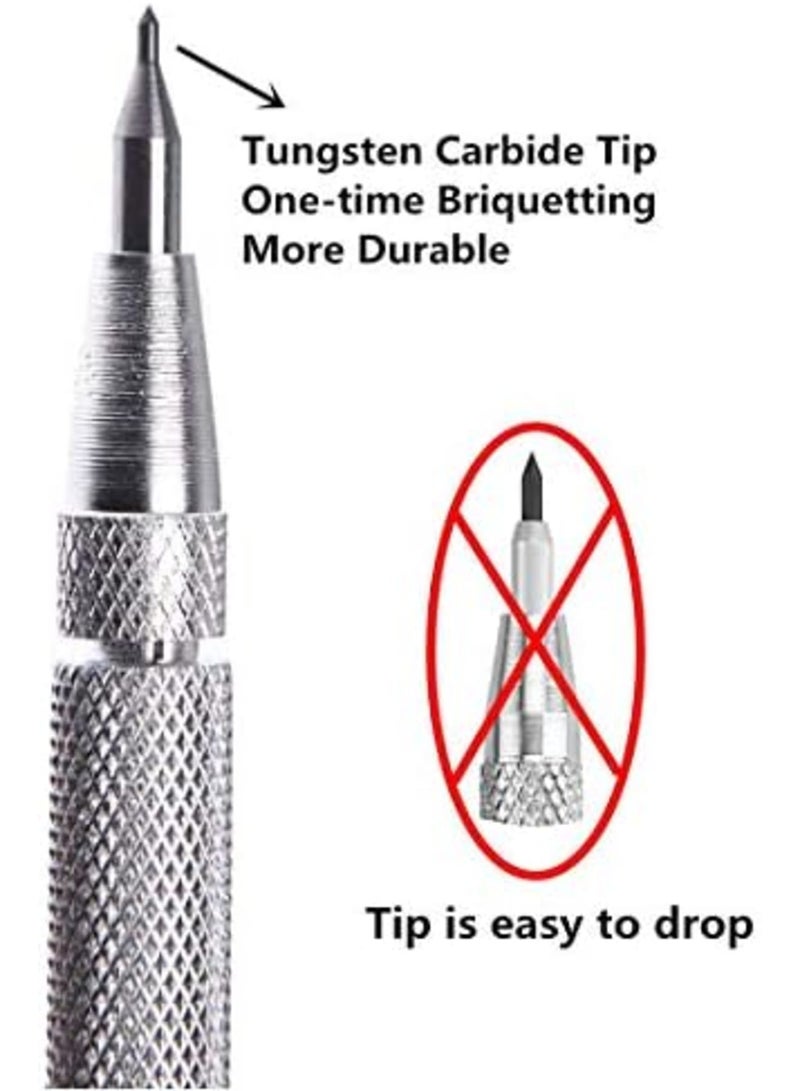 Luckam Tungsten Carbide Tip Scriber, 2 pcs Aluminium Etching Engraving Pen with 2 Replacement Marking Tip for Glass, Ceramics, Metal Sheet - Image 2