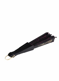Generic Embroidered Sequin Folding Fan, Chinese Japanese Wedding Party Gifts Dance Props Home Decor Holiday Gifts 5 Pcs  - Image 4