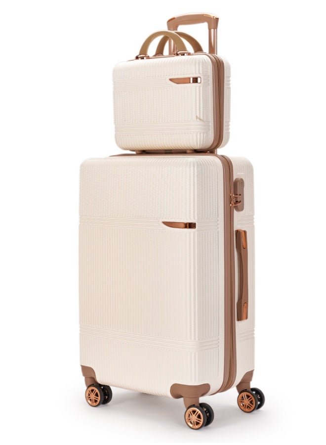 ليمرا طقم شنط سفر من 4 حقائب أمتعة من ماركة ليمرا بتصميم أنيق بلون بيج ذهبي - Image 2