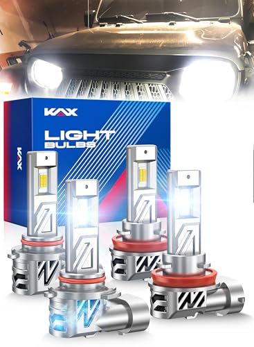 2025 10X Brightener 9005 9006 Led Bulbs Combo for Car Owners 100000Lm HB3 HB4 for Drivers at Night During Bad Weather 11 Real Size 100000 Hours Lifespan 99 Fit Vehicles Plug  Play 4 Pack