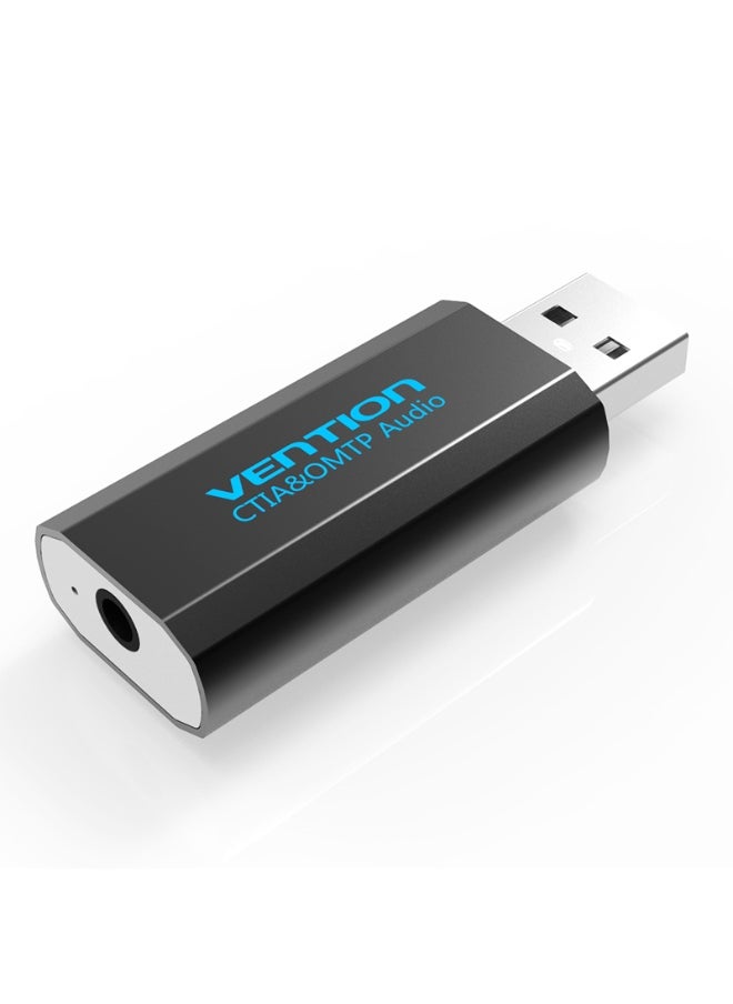فينشن VENTION USB External Sound Card Black Metal Type(OMTP-CTIA) Model # VAB-S16-B  - Image 1