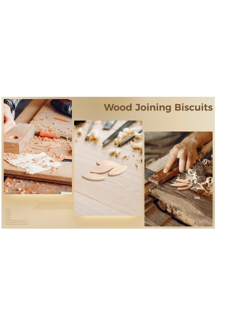 KNP KNP Wooden Biscuits 100pcs Pack Biscuit Joiner Tool Furniture DIY or Handcraft Woodworking Projects - Die-Cut from Beechwood Blanks 20 mm  - Image 2