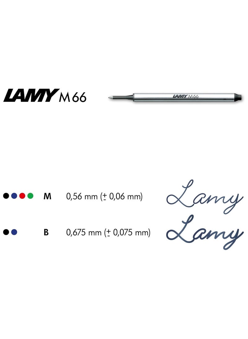 LAMY Tipo Retractable Rollerball Pen Medium Tip Blue Ink Purple Barrel - Image 5