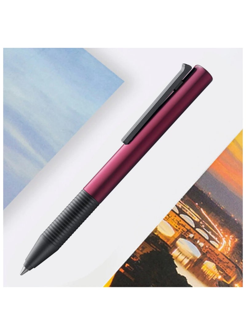 LAMY Tipo Retractable Rollerball Pen Medium Tip Blue Ink Purple Barrel - Image 4