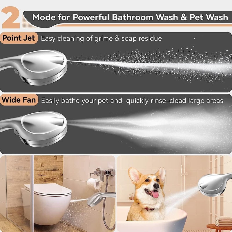 JNILE 15 Stage Filtered Handheld Shower Head with 10 Modes and 60" Hose - Image 4