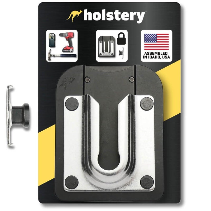 Holstery PinPal Pro | Universal Tool Holster - Gravity Locking Clip-On Tool Belt Holder for Drills, Impacts, and Other Tools (Flat Plate Pin Kit) - Image 1
