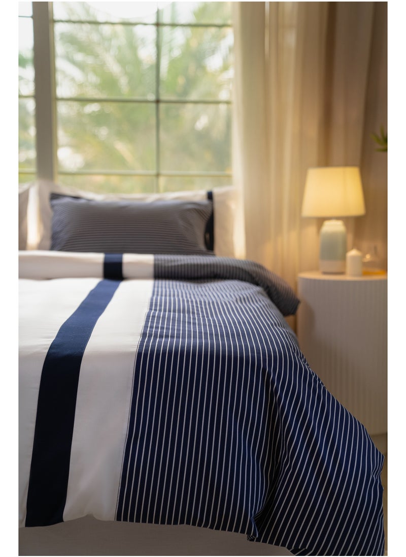 TM HOME TM Home “Muqallam” 6-Piece Embroidered Bedding Set – 100% Egyptian Cotton – 600TC – 250,000-Stitch Fine Line Detailing – Minimalist Luxury  - Image 3