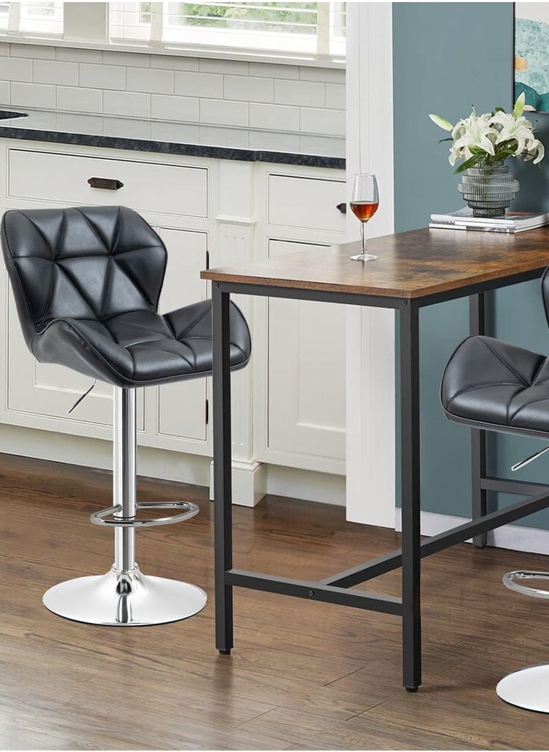 CityRiya-Long Bar Stools Swivel Kitchen Dining Chair Adjustable Bar Chairs Modern Barstools Square Lounge Chair Island Chair Counter Height Metal Chairs with Back for Home Kitchen Island  - Image 2