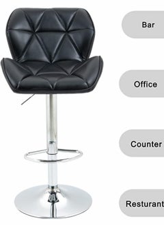 CityRiya-Long Bar Stools Swivel Kitchen Dining Chair Adjustable Bar Chairs Modern Barstools Square Lounge Chair Island Chair Counter Height Metal Chairs with Back for Home Kitchen Island  - Image 4