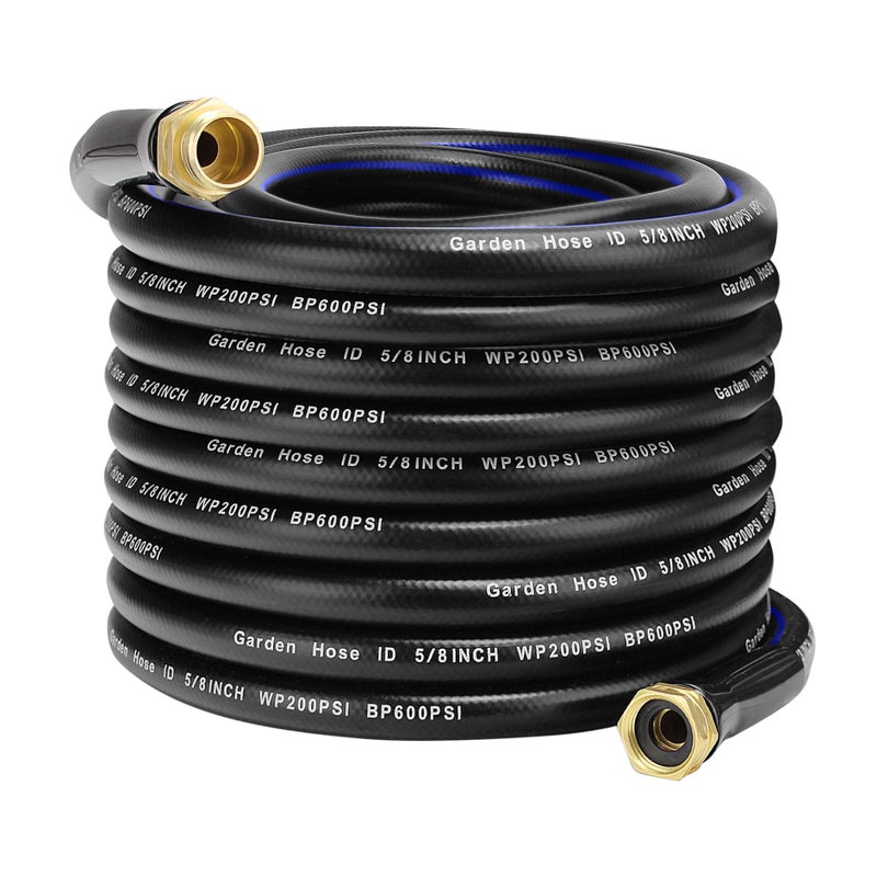 VIHEG 75 FT Garden Hose, Flexible No Kink Heavy Duty Garden Water Hose Flex Copper Bullet Collapsible Washer Rubber Hose 5/8" Soft Lightweight Outdoor Waterhose Manguera Para Jardin - Image 1