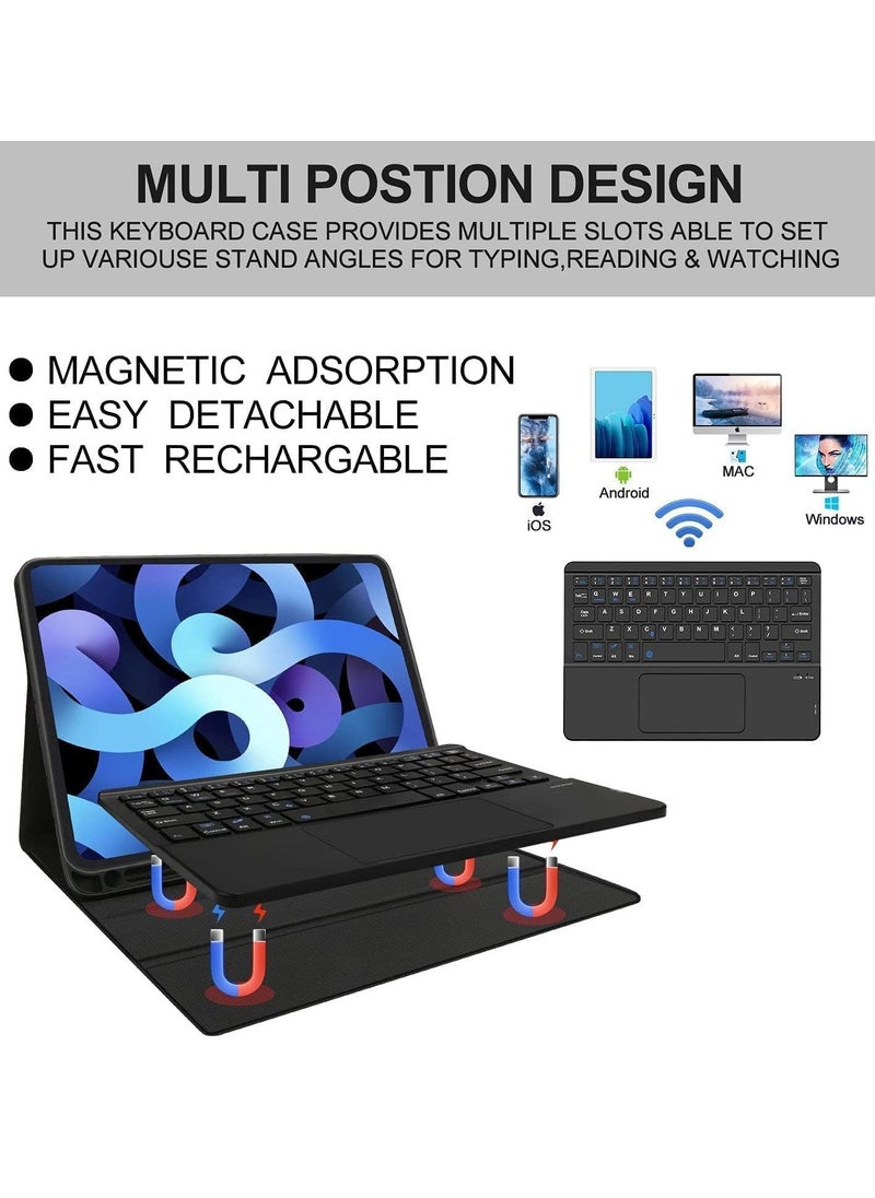 ELTRAZONE New Keyboard Case Compatible for iPad Air 4th Generation, Detachable Wireless Bluetooth Trackpad Keyboard, Full Protection, Slim Folio Case with Magnetic Stand, Perfect for Work & Study  - Image 5