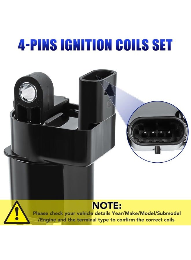 LCWRGS Set of 8 Round Ignition Coil Pack & Spark Plugs Fits for 5.3 6.2 Chevy Silverado 1500 Suburban Tahoe Camaro GMC Sierra Yukon 2014 2015 2016 2017 2018 2019 2020 Replaces# UF742 5C1876 - Image 4