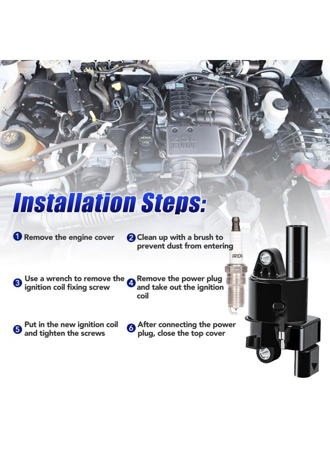 LCWRGS Set of 8 Round Ignition Coil Pack & Spark Plugs Fits for 5.3 6.2 Chevy Silverado 1500 Suburban Tahoe Camaro GMC Sierra Yukon 2014 2015 2016 2017 2018 2019 2020 Replaces# UF742 5C1876 - Image 5