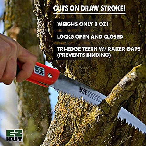 EZ KUT WOW Folding Saw 10” – Heavy-Duty Hand Saw for Tree Trimming, Pruning & Wood Cutting – Compact Foldable Design for Camping, Hunting & Survival – Razor Sharp SK4 Steel Blade - Image 5