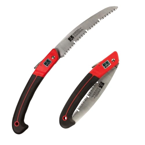 EZ KUT WOW Folding Saw 10” – Heavy-Duty Hand Saw for Tree Trimming, Pruning & Wood Cutting – Compact Foldable Design for Camping, Hunting & Survival – Razor Sharp SK4 Steel Blade - Image 1