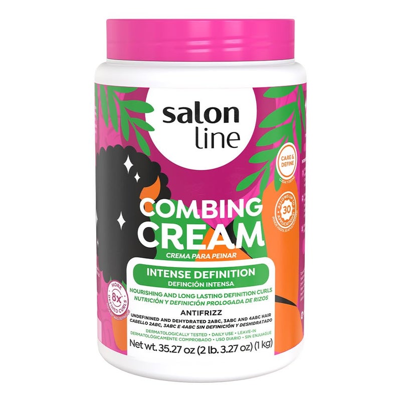Salon Line سالون لاين، كريم شعر، كريم تصفيف، تركي، تعريف مكثف، 35.27 أونصة - Image 1