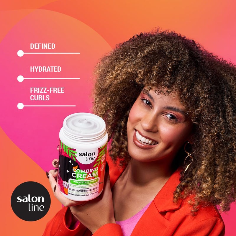 Salon Line سالون لاين، كريم شعر، كريم تصفيف، تركي، تعريف مكثف، 35.27 أونصة - Image 2
